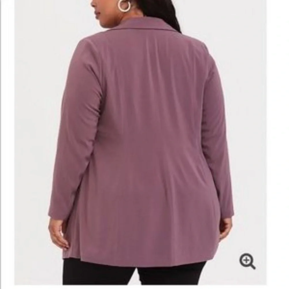 Torrid Mauve Purple Longline Blazer - Picture 2 of 5